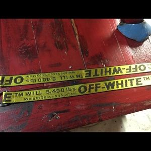 Yellow off white belt UNISEX